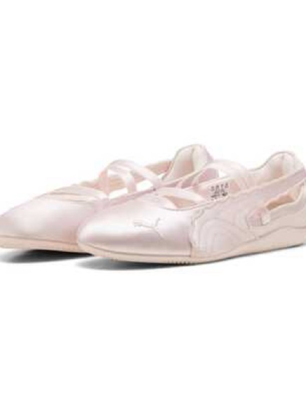 Puma Satin Ballet-Style Flats in Pale Pink